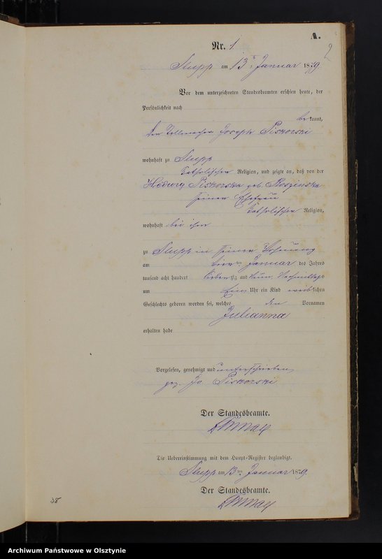 Obraz z jednostki "Geburts-Neben-Register Nr 1 - 130"