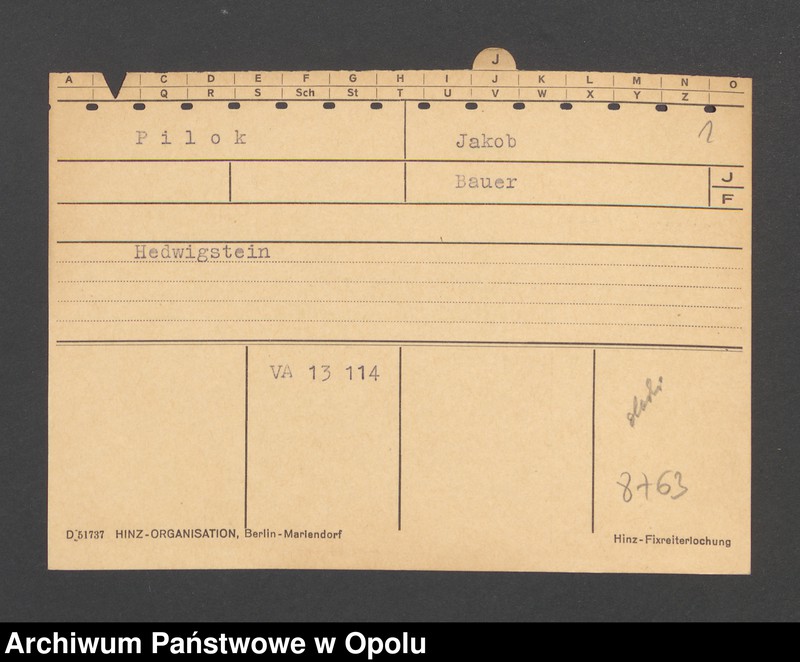 Obraz 3 z jednostki "[Pilok Jakob, zam. Hedwigstein]"