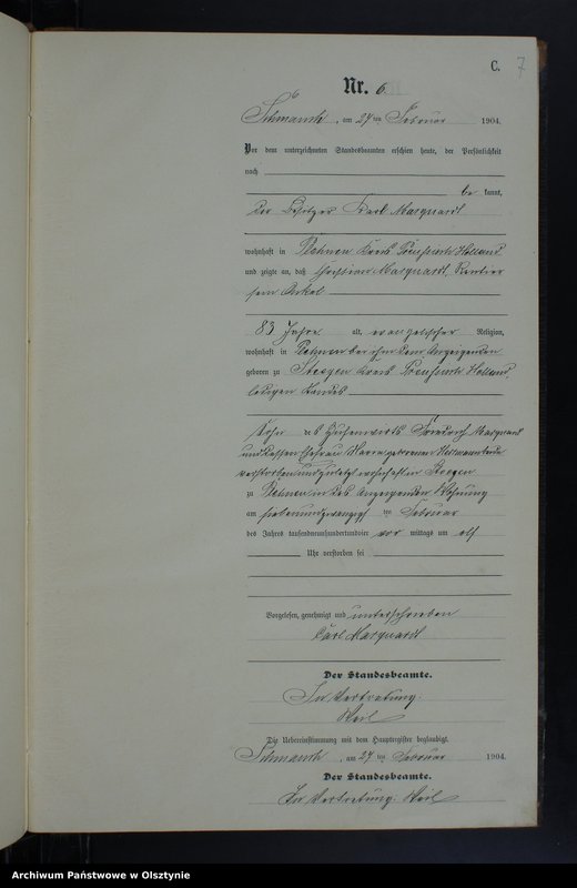 image.from.unit.number "Sterbe-Neben-Register Nr 1 - 27"