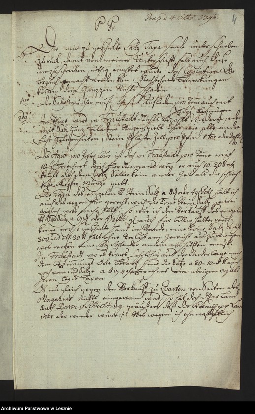 Obraz 6 z jednostki "[Akta in Bezug auf die Zirkularverfügung vom 4 Juni in Betreff der allhiesigen Salzschenken oder Salzseller]"