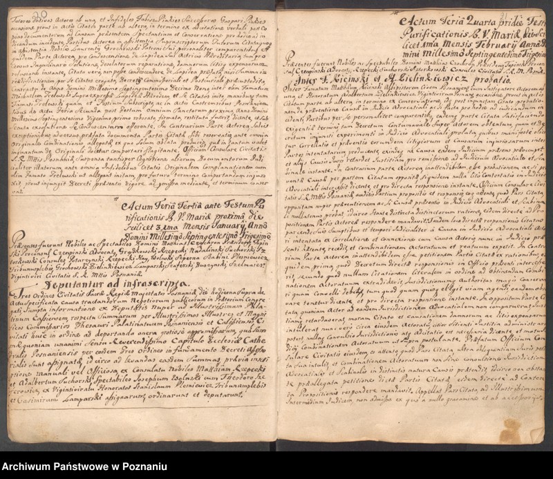 Obraz 16 z jednostki "Sub felici regimine nobilis et spectabilis domini Mathiae Czochron, notariatu excellentis et nobilis Joannis Barszczewski utriusque iuris doctoris, apostolici et officii praesentis notarii liber actorum officii consularis."