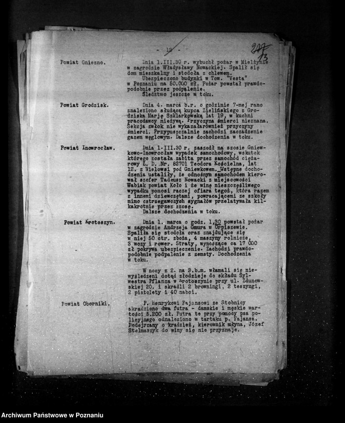 Obraz 18 z jednostki "Sprawozdania sytuacyjne tygodniowe za czas od 1 marca do dnia 28 marca 1930 r. /nr 18-21/"