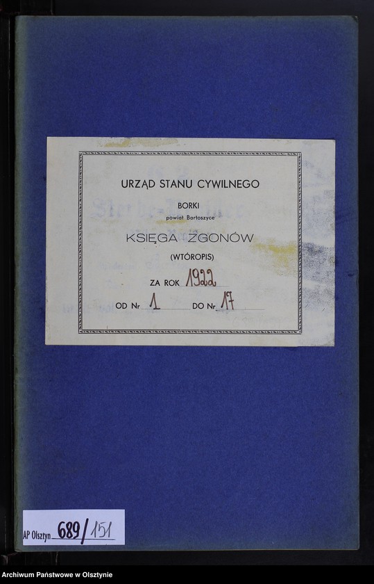image.from.unit.number "Sterbe-Neben-Register Nr 1 - 17 [ Księga zgonów - wtóropis ]"