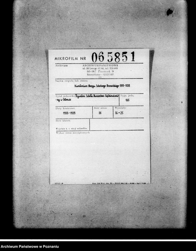 Obraz 2 z jednostki "Prywatna Szkoła Powszechna Gątkiewiczówny w Ostrowie"