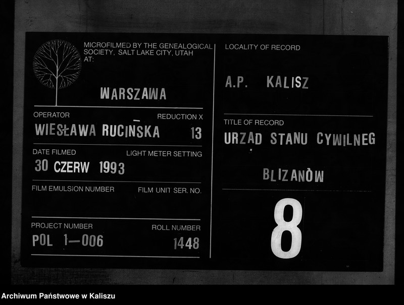 Obraz 1 z jednostki "Księga urodzeń, małżeństw, zgonów"