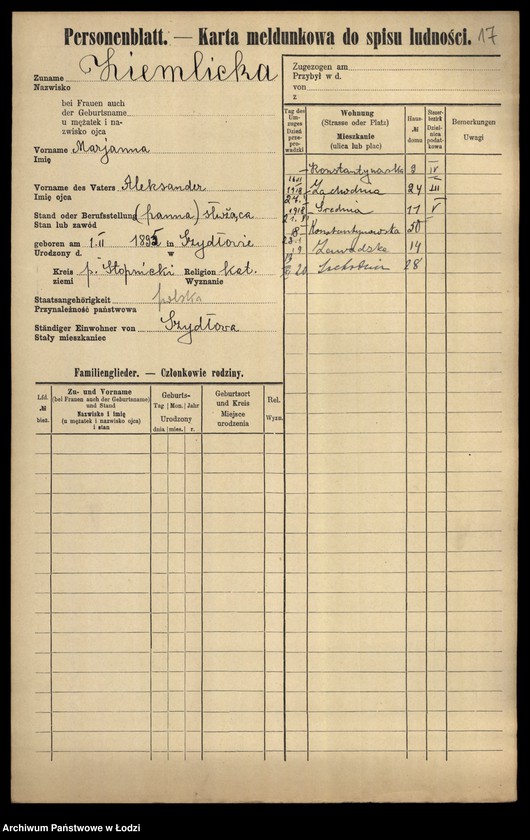 image.from.unit.number "[Spis ludności Łodzi] Ziemkiewicz - Zilberband"