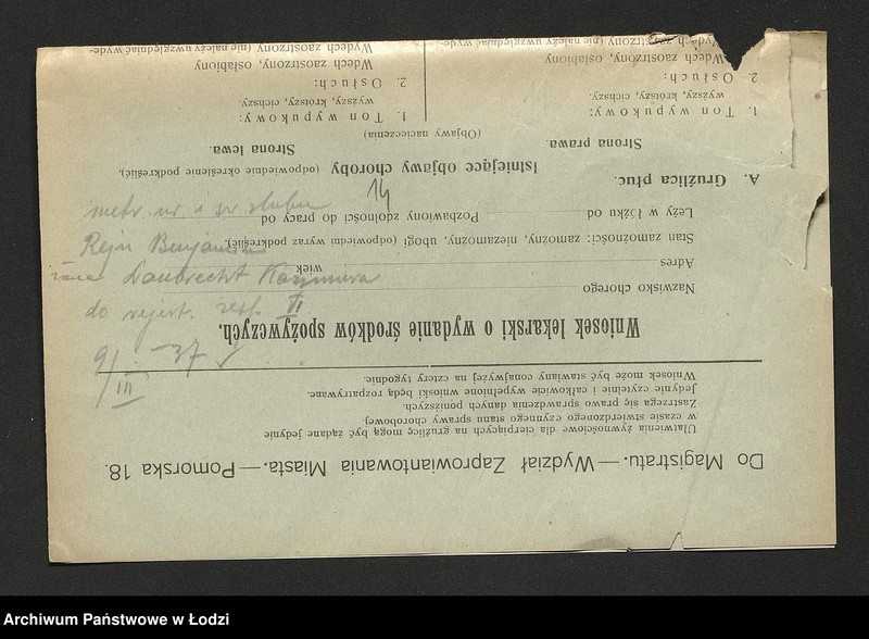 Obraz 16 z jednostki "Dowody metrykalne stałych mieszkańców osady Bałuty nr domu 32-34"