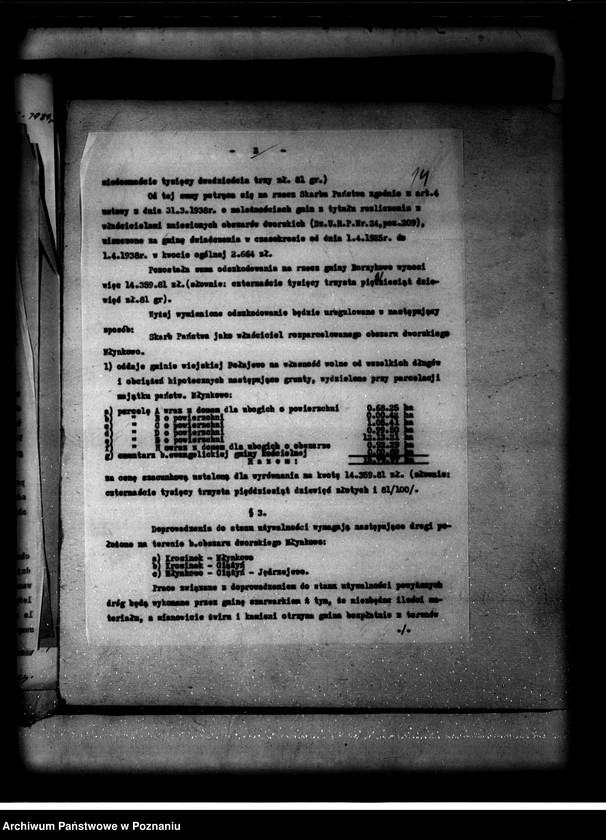Obraz 19 z jednostki "Rozliczenie z gminą Połajewo odnośnie rozparcelowanego obszaru dworskiego Młynkowo powiatu czarnkowskiego"