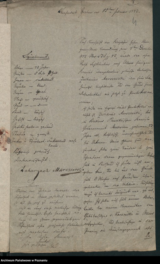 Obraz 8 z jednostki "A. betr. Zacharias von Marczewski"