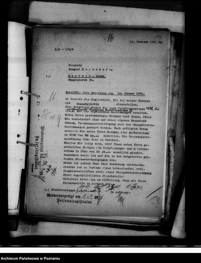 Obraz 18 z jednostki "Bewerbungen um Anstellung"