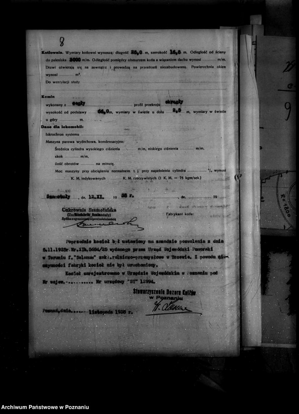 Obraz 12 z jednostki "Cukrownia w Szamotułach Spółka z o. o. nr woj. kotła 7295"