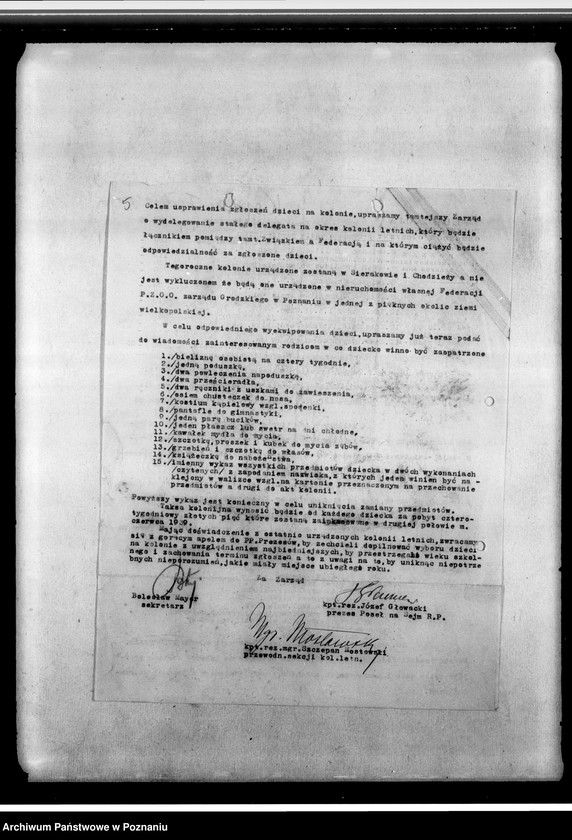 Obraz 9 z jednostki "Korespondencja federacji w sprawach personalno-organizacyjnych dotycząca zgłoszeń na kurs, rozliczenia z imprez, programów odpraw, regulaminów komisji finansowo-gospodarczej, spisy zaproszeń kombatantów na imprezy"