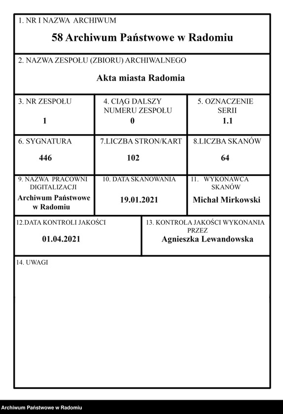 image.from.unit.number "/Księga ludności stałej m. Radomia/ 67- 91"