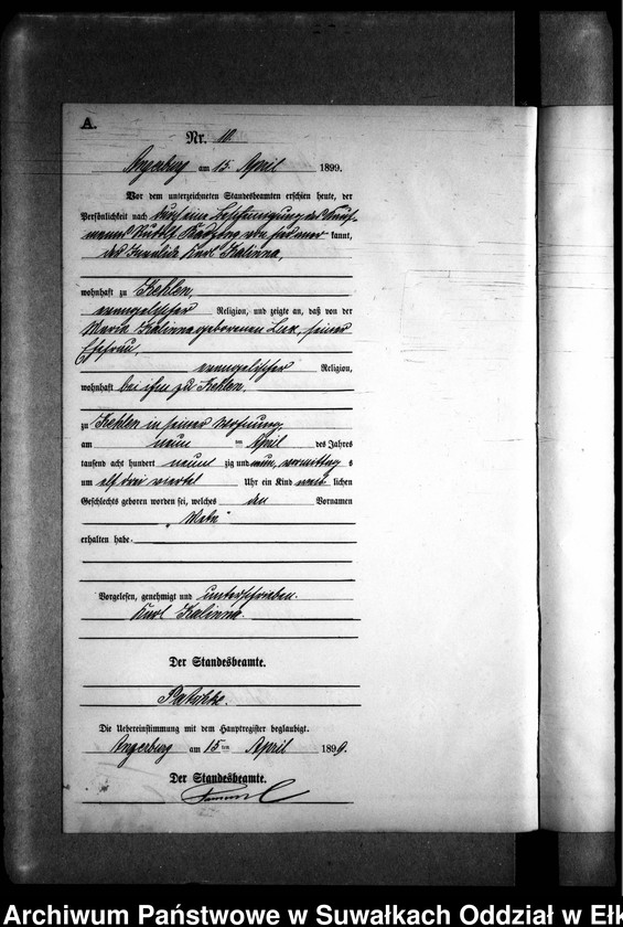 image.from.unit.number "Geburts-Neben-Register des Preussischen Standes-Amtes Kehlen Kreis Angerburg"