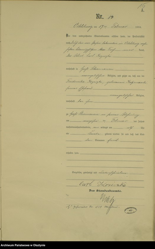 image.from.unit.number "Geburts-Haupt-Register Nr 1 - 71"