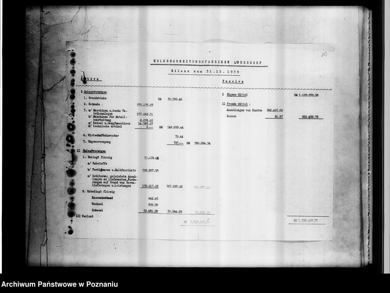 Obraz 14 z jednostki "[Fabryka obróbki drzewnwj w Orzechowie - bilans]."
