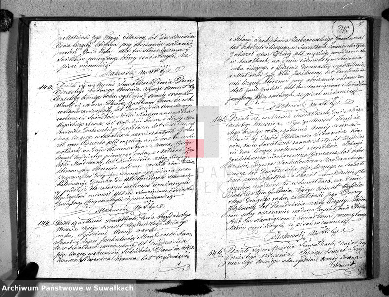 image.from.unit.number "Duplikat Akta Urzędnika Stanu Cwilnego Wyznania Moyżeszowego Okręgu Suwalskiego i Jeleniewskiego Urodzonych z roku 1833"