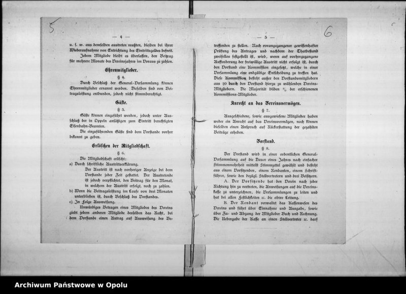 Obraz 9 z jednostki "Acta des Magistrats zu Oppeln betreffend Statuten des Eisenbahn - Beamten-Vereins Vol. I"