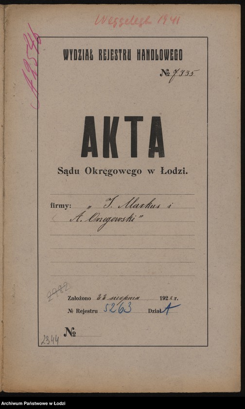 Obraz 2 z jednostki "J. Markus i A. Orzegowski – detaliczna sprzedaż wyrobów jedwabnych"
