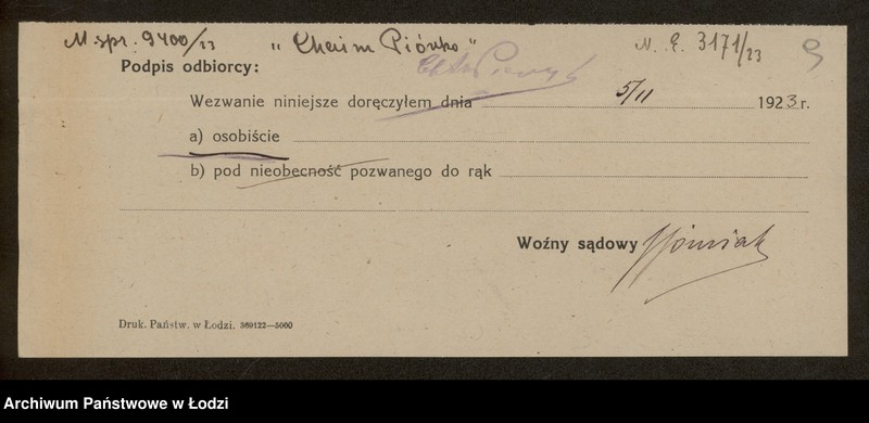 Obraz 11 z jednostki "Chaim Piórko i S-ka- wykończalnia"