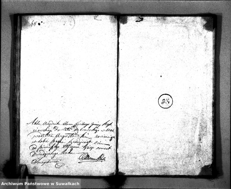 image.from.unit.number "Akta Zeszłych Gminy Kopciowskiey Powiatu Dombrowskiego w Woiewództwie Augustowskim od 1-go Stycznia 1820 roku"