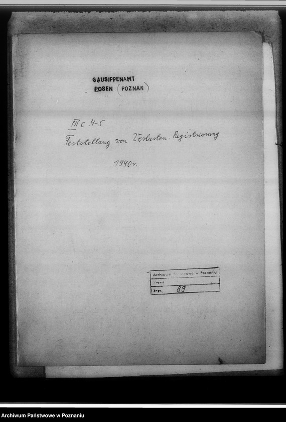 Obraz 4 z jednostki "Feststellung von Verlusten. Registrierung"