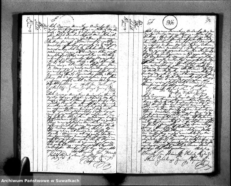 Obraz 8 z jednostki "Akta Zaślubionych Gminy Kopciowskiey Powiatu Dombrowskiego w Woiewództwie Augustowskim od 1-go Stycznia 1820 roku"