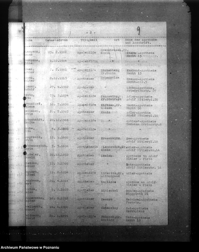 Obraz 13 z jednostki "Spisy lekarzy i aptekarzy w Kraju Warty"