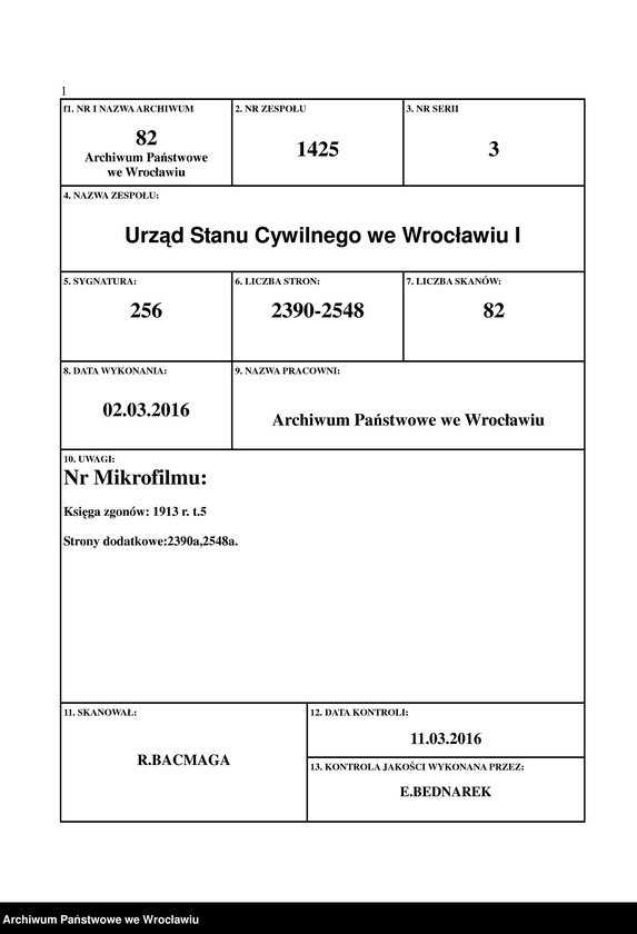 image.from.unit.number "Sterbe-Neben-Register Breslau I 1913 Band 7"
