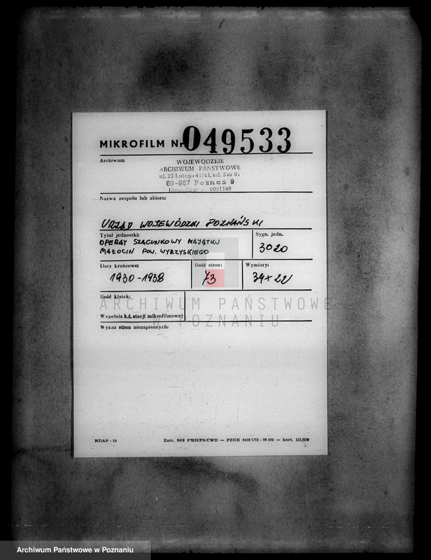 Obraz 2 z jednostki "Operat szacunkowy majątku Małocin powiatu wyrzyskiego"