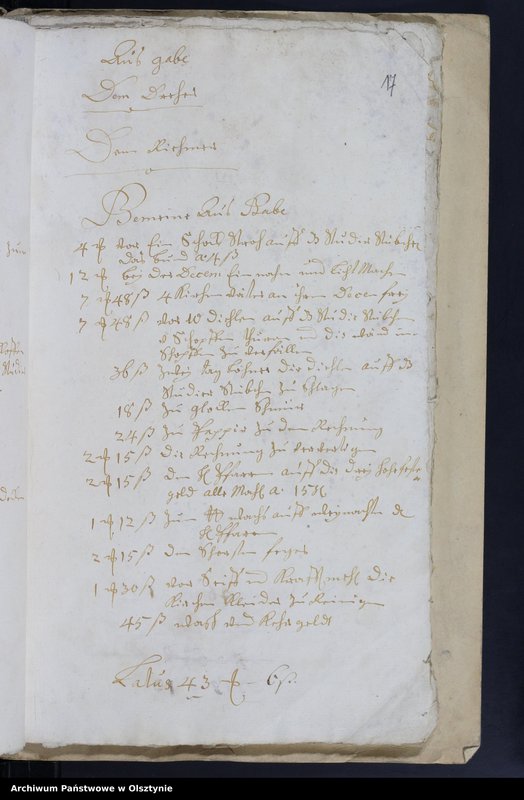 image.from.unit.number "Kirchen Rechnung des Kirchspiels Herzogswalde"