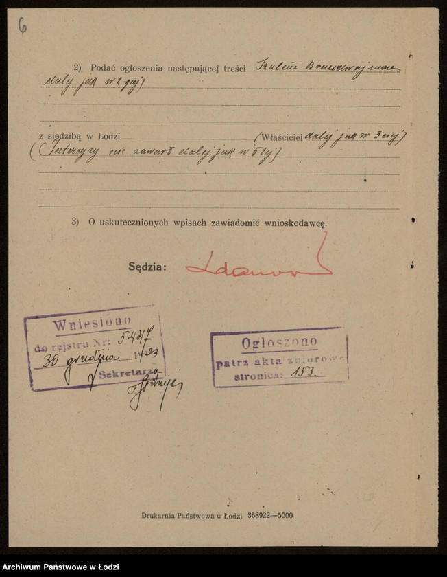 Obraz 8 z jednostki "Szulem Brandwajman- sprzedaz nici"