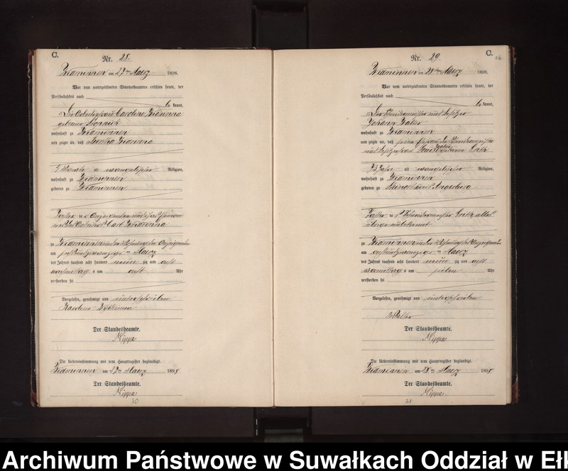 image.from.unit.number "Sterbe-Neben-Register des Preussischen Standes-Amtes Widminnen Kreis Loetzen"