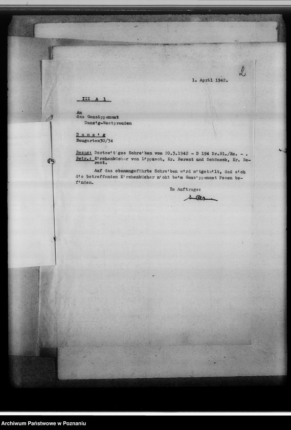 Obraz 6 z jednostki "Kirchenbücher aus Danzig-Westpreussen [Gdańsk - korespondencja]"