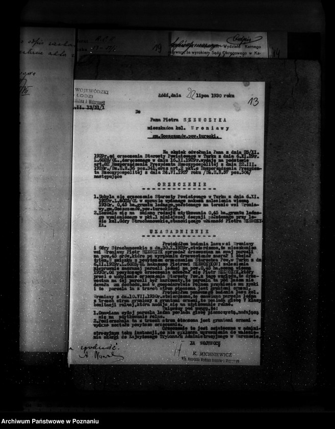 Obraz 17 z jednostki "Gmina Goszczanów powiat turecki /nadzór nad gospodarką leśną/"