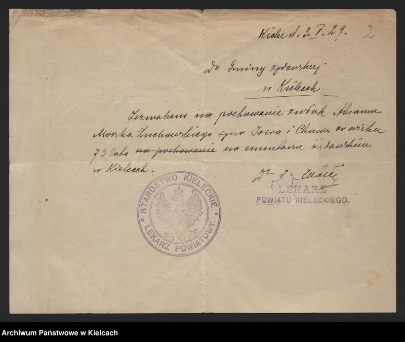 image.from.unit.number "Załączniki do akt zgonu Okręgu Bożniczego Kielce za rok 1929"