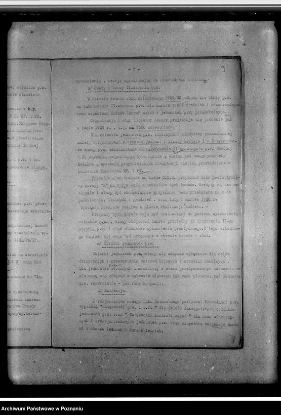 image.from.unit.number "Rozkazy, protokoły, instrukcje, sprawozdania Komitetu. Przepisy służbowe dotyczące organizacji i działalności wychowania fizycznego i przysposobienia wojskowego z 1928 roku. Korespondencje. Szkice umundurowania."