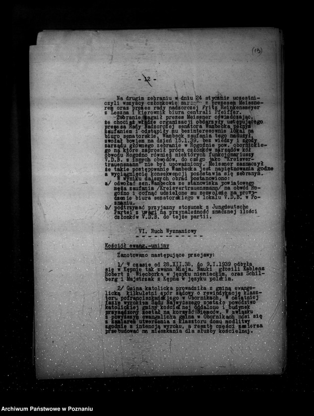 Obraz 17 z jednostki "Sprawozdania miesięczne z życia mniejszości narodowych za miesiące styczeń-luty-marzec-kwiecień-maj-czerwiec 1939 r."
