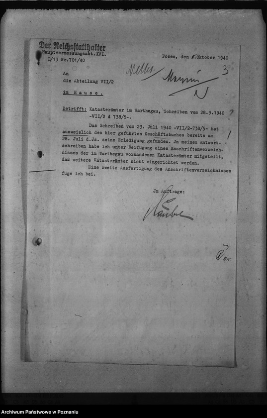 Obraz 7 z jednostki "Unterbringung der Katasterämter"