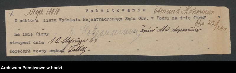 Obraz 9 z jednostki "Edmund Hoherman- sprzedaż towarów włókienniczych"