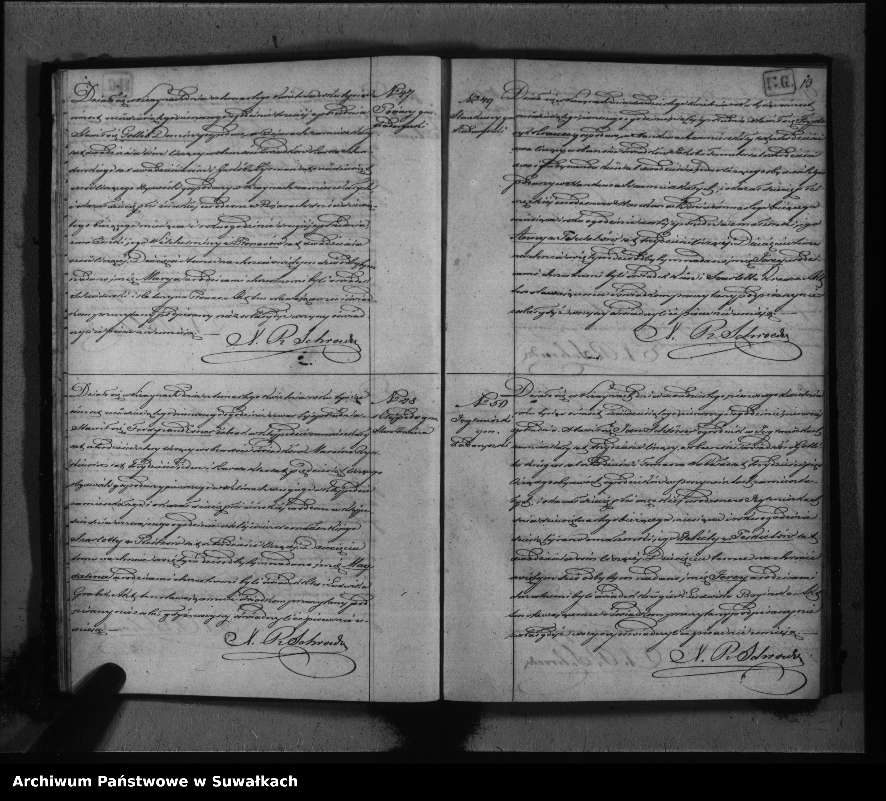 Skan z jednostki: Duplikat Aktów Stanu Cywilnego Parafii Ew. Augsburskiej Wiżajny za rok 1861