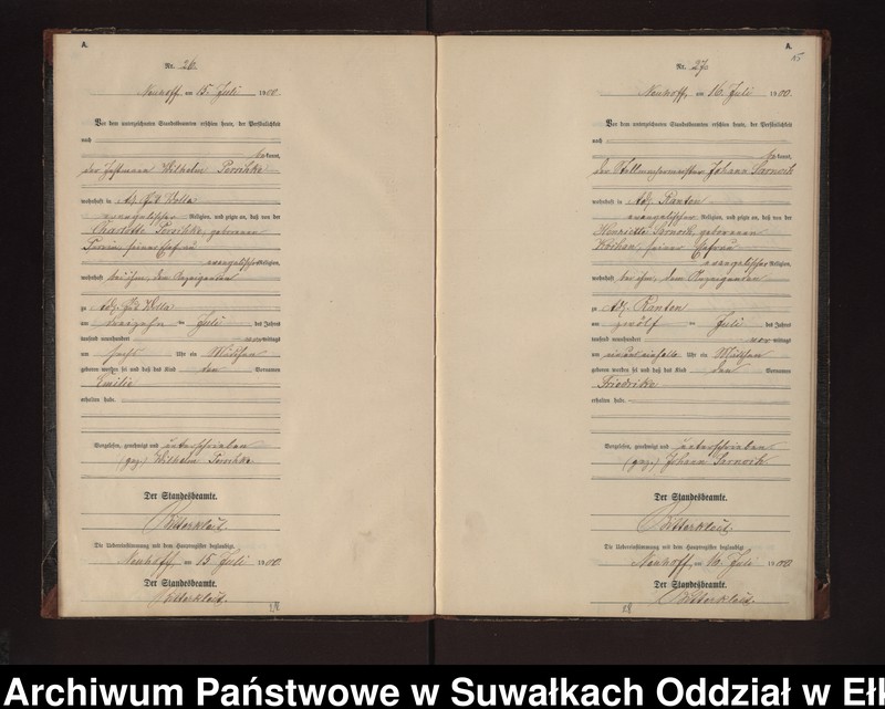 image.from.unit.number "Geburts-Neben-Register des Preussischen Standes-Amtes Neuhoff Kreis Loetzen"