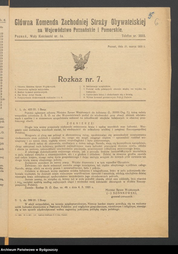 image.from.unit.number "Rozkazy [Nr 6, 7, 8] Komendy Głównej Zachodniej Straży Obywatelskiej na Województwo Poznańskie i Pomorskie. Rozkazy tajne [Nr 1, 2] Komendy Głównej Zachodniej Straży Obywatelskiej na Województwo Poznańskie i Pomorskie"