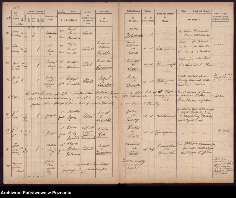Obraz 13 z jednostki "[Akta urodzeń i chrztów, zgonów, ślubów]"