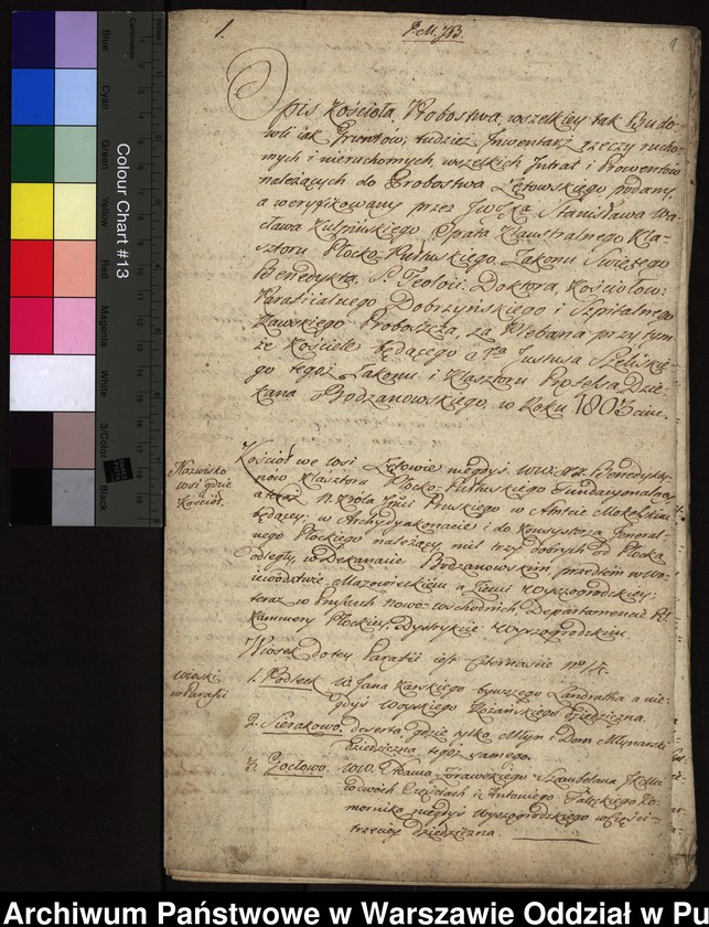 image.from.unit.number "Opis kościoła, parafii, ruchomości i nieruchomości parafialnych w Łętowie"