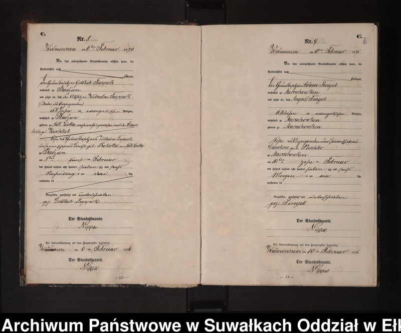 image.from.unit.number "Sterbe-Neben-Register des Preussischen Standes-Amtes Widminnen Kreis Loetzen"