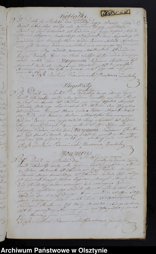 image.from.unit.number "Duplikat Aktów Urodzenia, Zaślubień, Zeyścia Parafii Grzebskiey za Rok 1846"