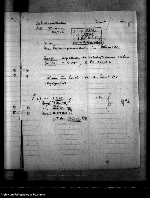 Obraz 9 z jednostki "Wirtschaftsplan Leslau (Włocławek)"