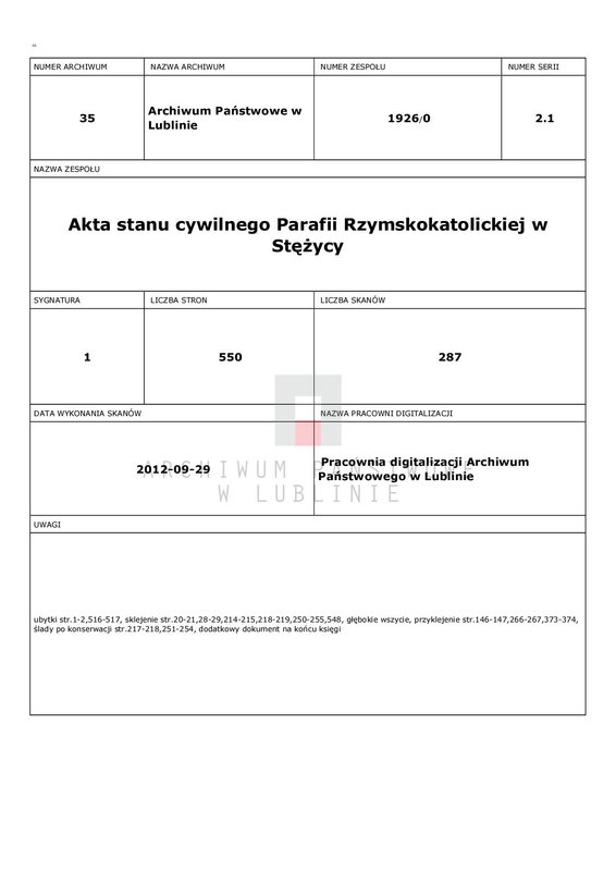 Obraz 2 z jednostki "Księga urodzeń"