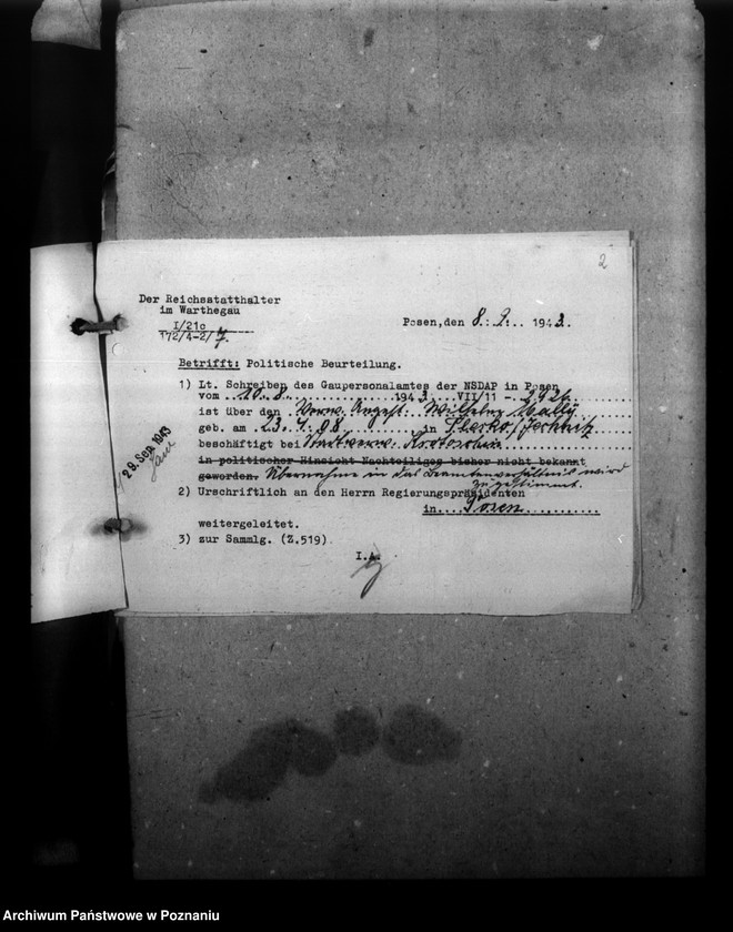 Obraz 6 z jednostki "Politische Beurteilungen der Angestellten"